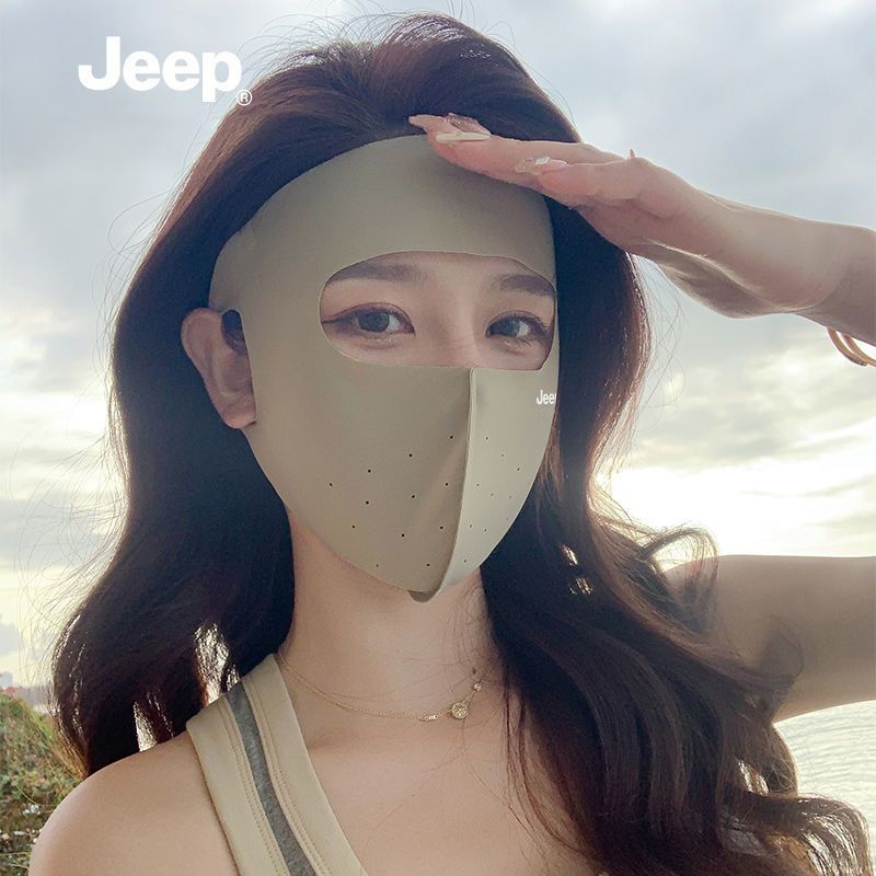 JEEP吉普防晒面罩全脸冰丝口罩透气易呼吸女超薄百搭挂耳式3D立体