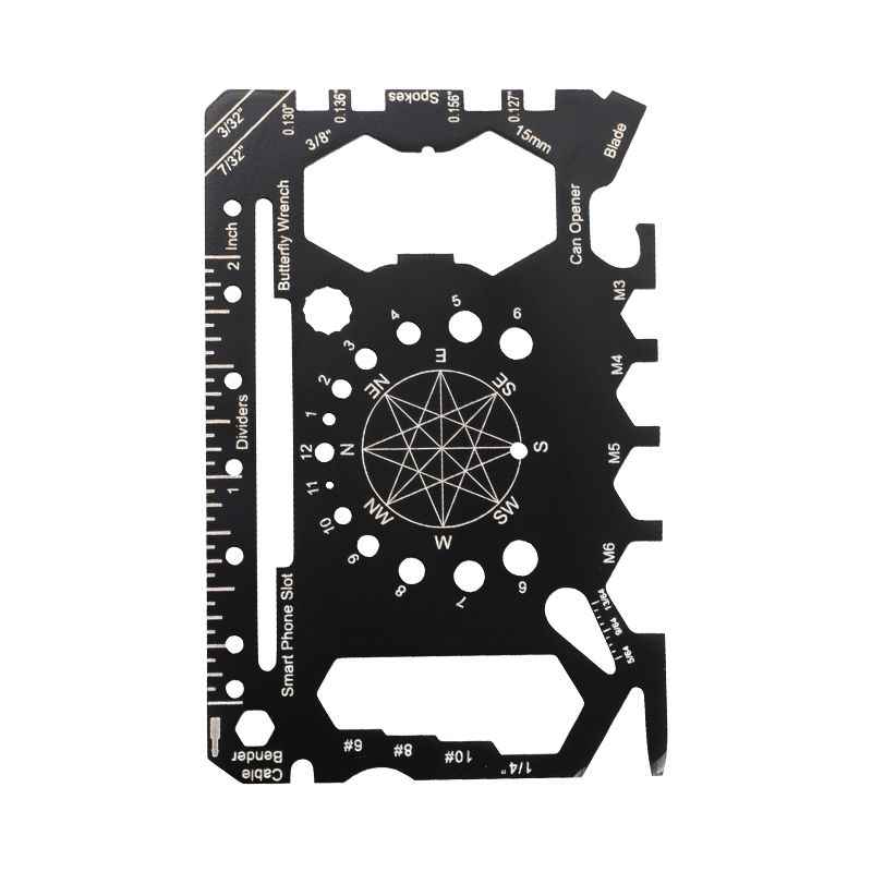 Outdoor Multifunctional Card, Stainless Steel Universal Convenient Outdoor Tool, Mini Equipment Tool Card_voghion.com
