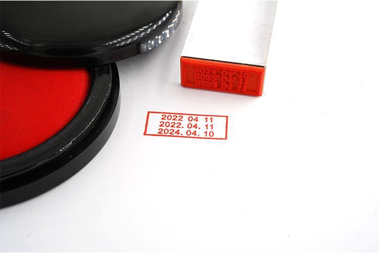 立早印台银行专用印台长方形红色印泥印章大号指纹蓝色黑色