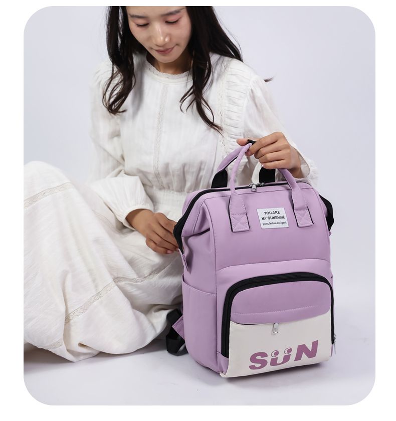 Mom's Lightweight Large Capacity New Fashionable Travel Multifunctional Handheld Mommy Backpack_voghion.com