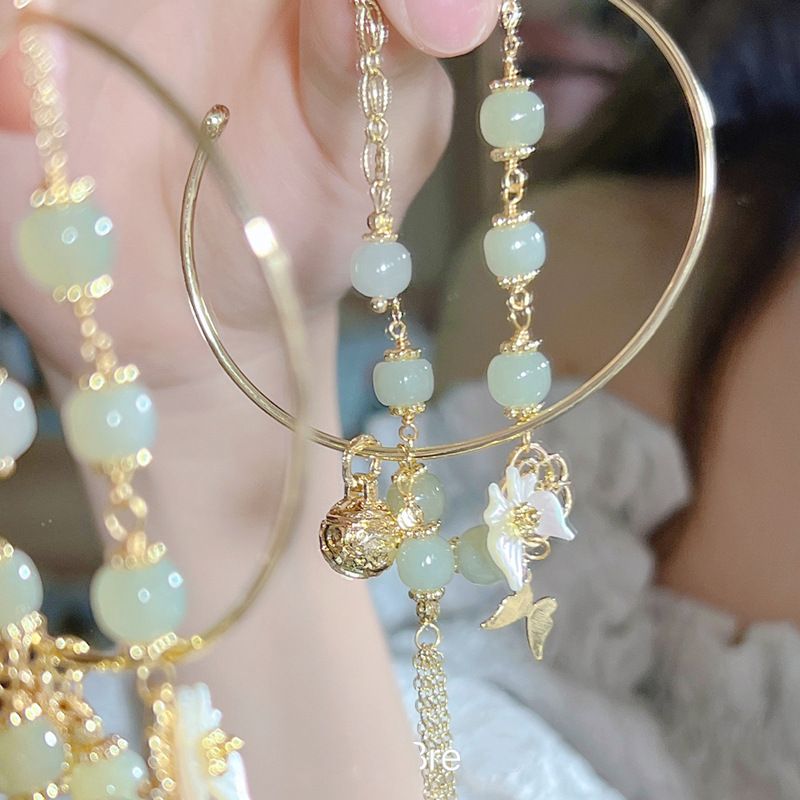 Ancient Beaded Cool Hetian Jade Butterfly Bracelet For Women New Style Versatile Niche Design_voghion.com