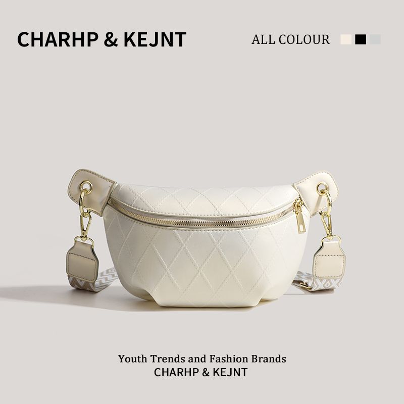 Borsa a mano CHARHP&KEJNT per donna 2024 nuova borsa casual da cintura con nicchia sul petto, borsa a tracolla diagonale a spalla singola_voghion.com