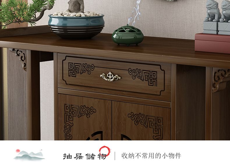 新中式高档供桌家用香案佛龛供台玄关台佛柜神台条案香案香火桌子 detail 10