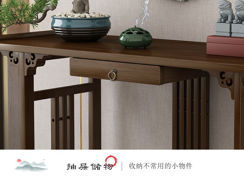 新中式高档供桌家用香案佛龛供台玄关台佛柜神台条案香案香火桌子 detail 12