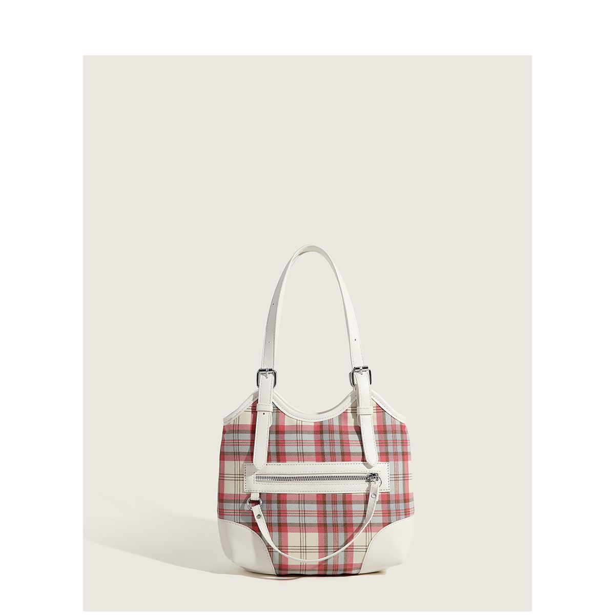 CHARHP&KEJNT2024 Checkered New Commuter Versatile Underarm Tote Contrast Shoulder Bag_voghion.com
