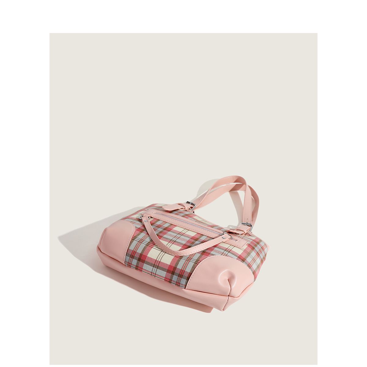 CHARHP&KEJNT2024 Checkered New Commuter Versatile Underarm Tote Contrast Shoulder Bag_voghion.com