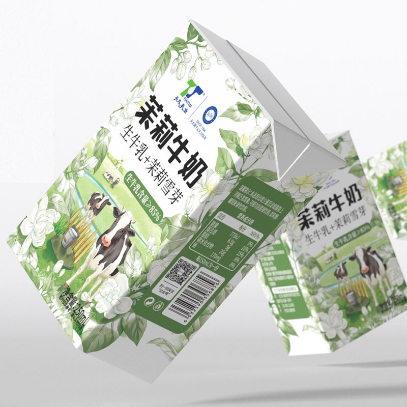 新货天太茉莉雪芽牛奶生牛乳儿童早餐奶山野栀子牛奶250ml*6盒