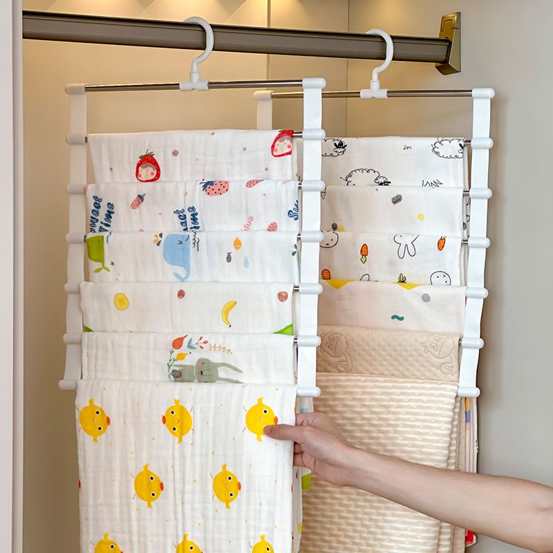 Bath Towel Storage Cotton Gauze Mesh Clothes Drying Rack Children's Wardrobe Organizer Hanger Home Bedroom_voghion.com