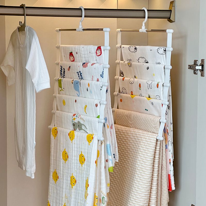 Bath Towel Storage Cotton Gauze Mesh Clothes Drying Rack Children's Wardrobe Organizer Hanger Home Bedroom_voghion.com