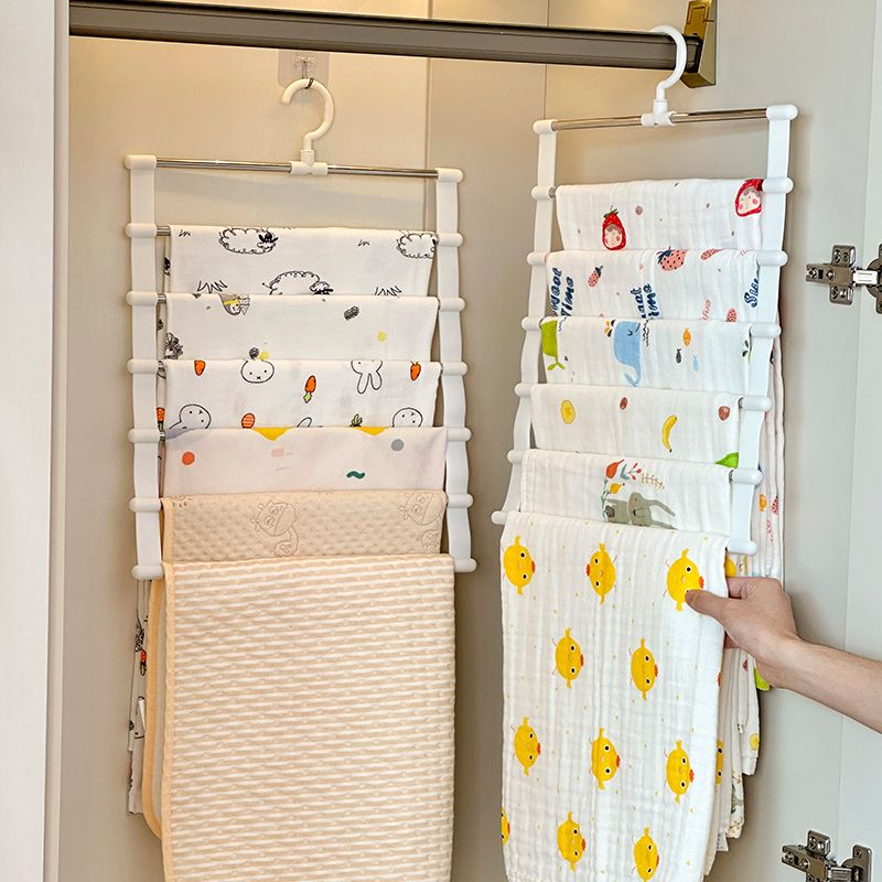 Bath Towel Storage Cotton Gauze Mesh Clothes Drying Rack Children's Wardrobe Organizer Hanger Home Bedroom_voghion.com