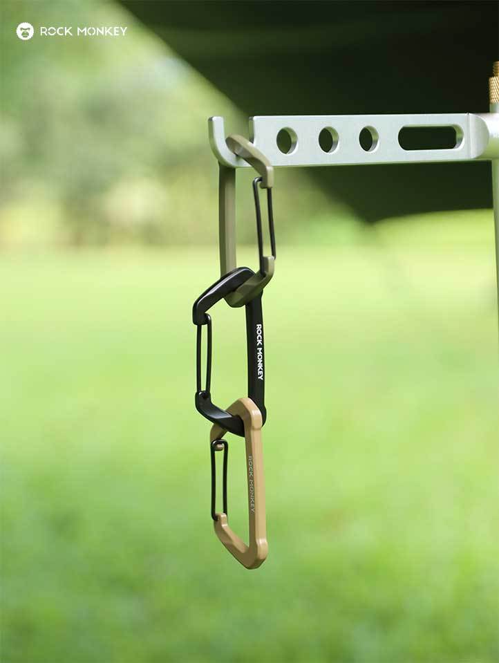 ROCK MONKEY Outdoor Camping D-vormige zinklegering sleutelhanger rugzak waterfles multifunctionele wandelhaak_voghion.com
