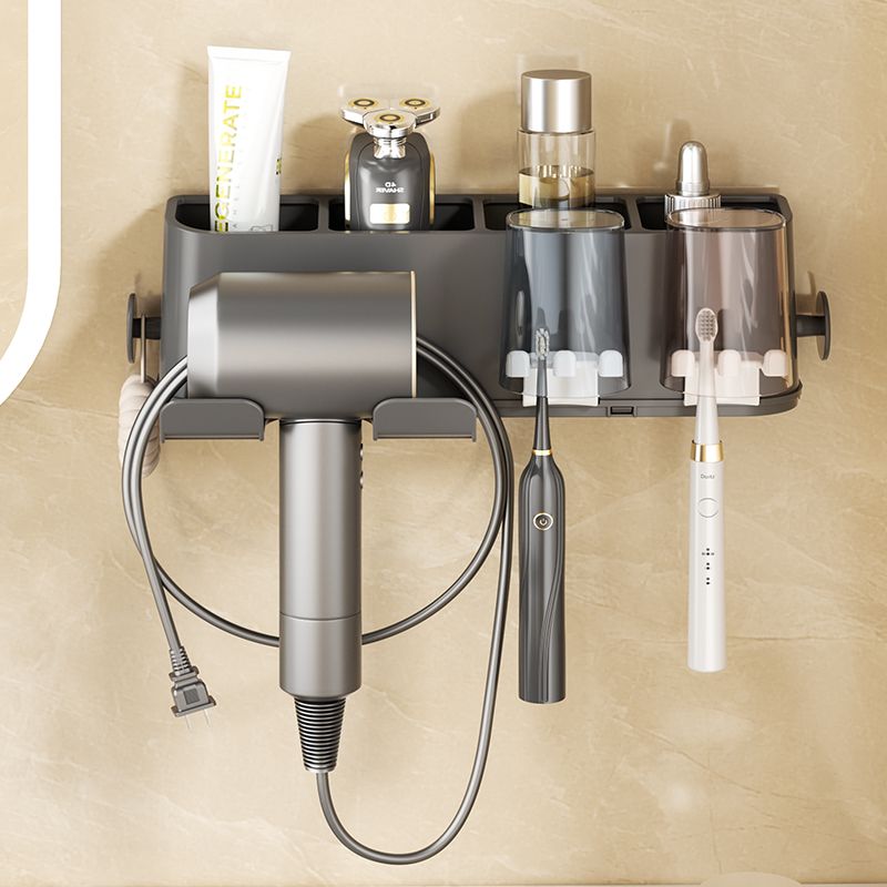 吹风机置物架壁挂免打孔浴室挂架卫生间吹风筒支架子电吹风家用架
