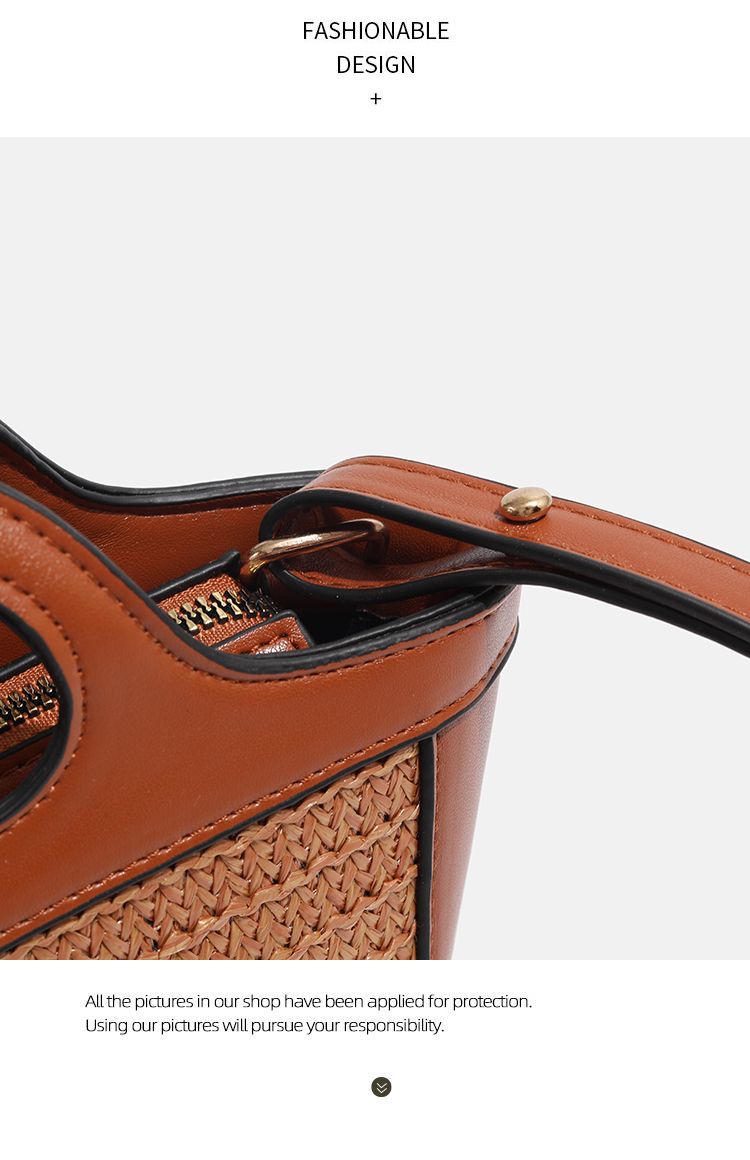 CHARHP&KEJNT Borsa a tracolla da spiaggia estiva in paglia per donna, borsa a tracolla singola intrecciata di alta qualità_voghion.com