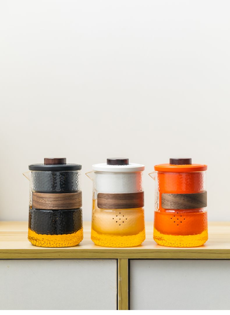 Ceramic Travel Tea Set With Glass Quick Cup For Camping And Home_voghion.com