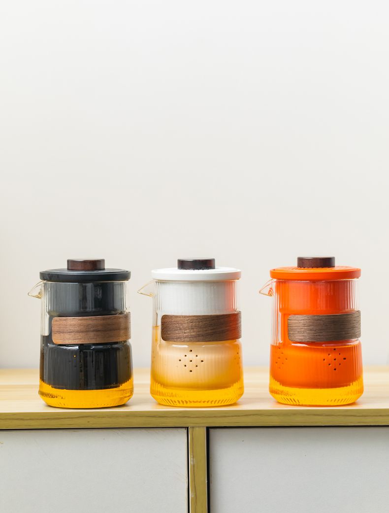 Ceramic Travel Tea Set With Glass Quick Cup For Camping And Home_voghion.com