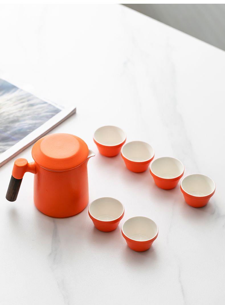 Portable Tea Set For Outdoors Ceramic Travel Teapot And Cup Kit_voghion.com