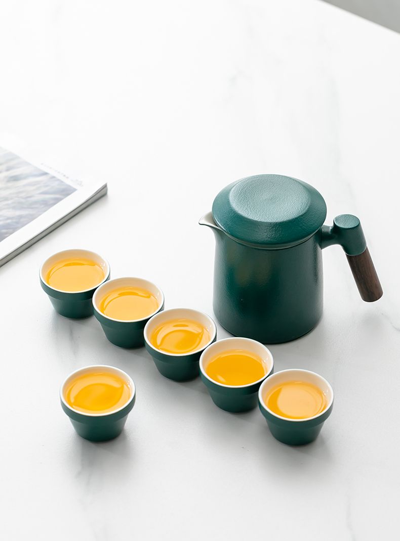 Portable Tea Set For Outdoors Ceramic Travel Teapot And Cup Kit_voghion.com