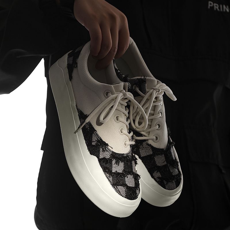 White Sneakers, Personalized Couple's Skate Men's Breathable Casual Versatile Canvas Low-top Skateboard Shoes, Niche_voghion.com