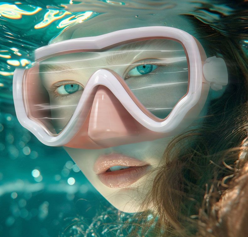 Set für Erwachsene Deep Water HD Anti-Fog Schwimmbrille Anti-Choke Schnorchelmaske Tauchausrüstung_voghion.com