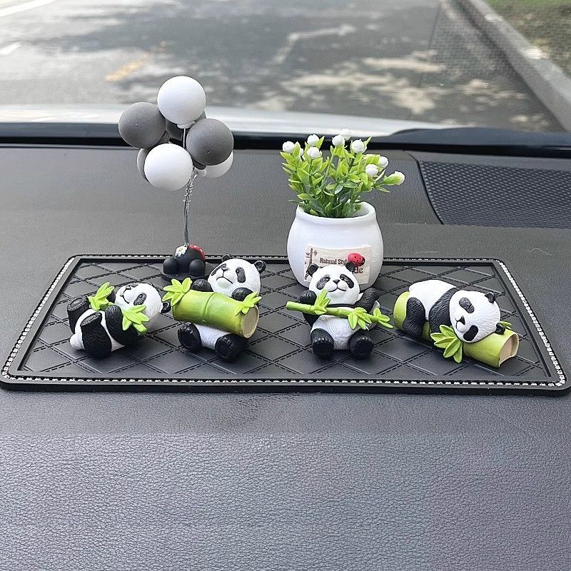 Carino piccolo panda creativo decorazione della console centrale interna dell'auto cartone animato_voghion.com