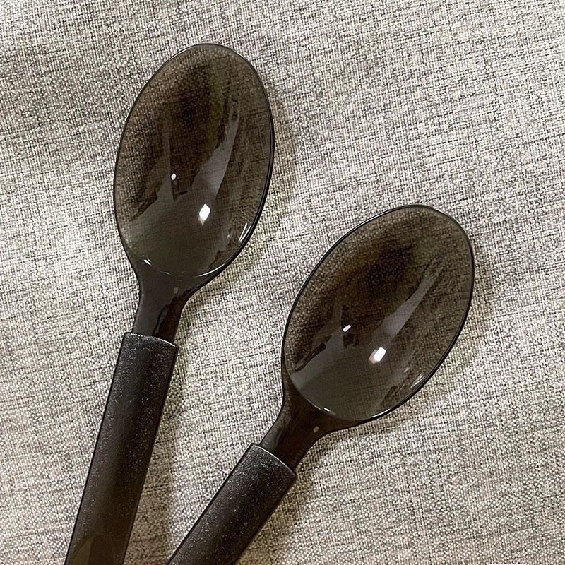 古茗同款奶茶勺奶茶店专用食品级加厚汤勺西瓜勺拌饭勺一次性勺子 图片 2