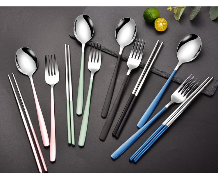 Roestvrijstalen bestekset voor camping en studenten_voghion.com