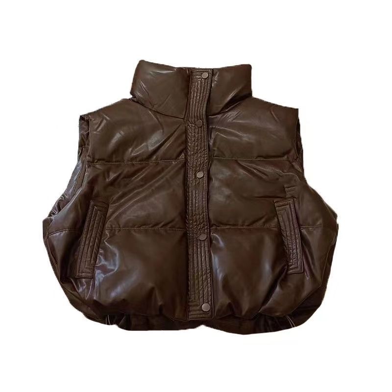 Dikke mm plus size donsvest van katoen, damesbovenkleding, stijlvolle herfst en winter 2024 nieuwe mouwloze camisolejas,_voghion.com