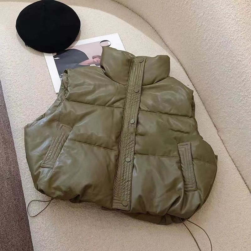 Dikke mm plus size donsvest van katoen, damesbovenkleding, stijlvolle herfst en winter 2024 nieuwe mouwloze camisolejas,_voghion.com