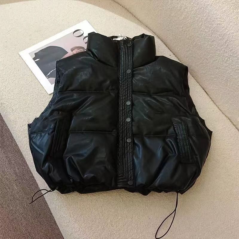 Dikke mm plus size donsvest van katoen, damesbovenkleding, stijlvolle herfst en winter 2024 nieuwe mouwloze camisolejas,_voghion.com