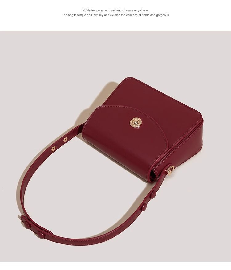 Bride wedding red niche, high-end feeling light luxury 2024 new single shoulder crossbody women's bag, underarm bag_voghion.com
