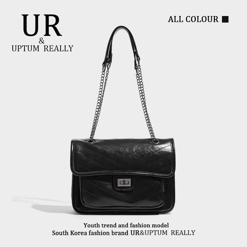 UR wandering large capacity women's 2024 new versatile and fashionable tote bag, niche diamond grid chain crossbody bag_voghion.com