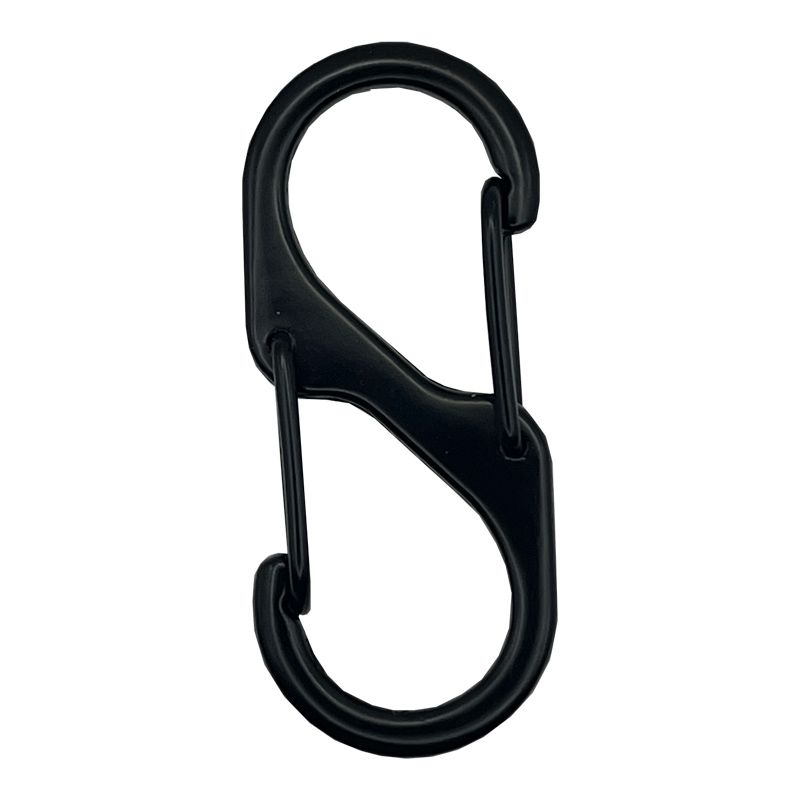 Mousqueton en S à double sens, fermoir en S, chaînette, accessoire pour sac à ressort, boucle en huit, système de dégagement rapide pour les voyages en extérieur_voghion.com