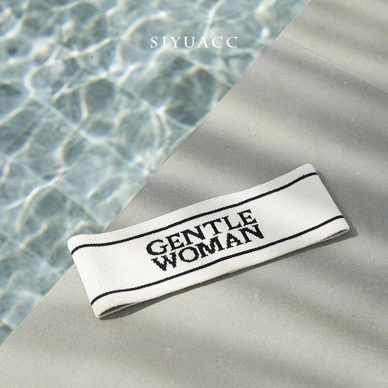 Gentlewoman Sports Letter Simple Fashion Elastic Knitted Fitness Hairband Versatile Headband For Women_voghion.com