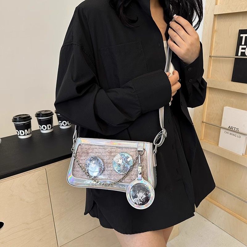 FOUR ONE Borsa a tracolla piccola quadrata trasparente da donna Spicy Wind Pain Sweet Cool Girl Heart_voghion.com