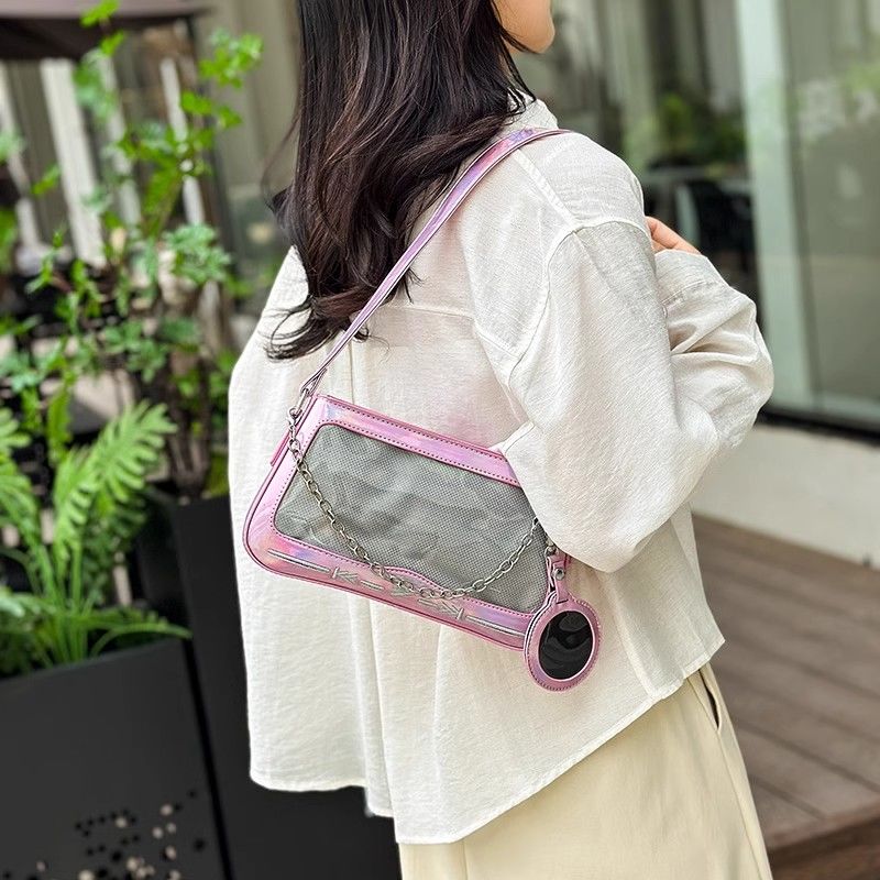 FOUR ONE Borsa a tracolla piccola quadrata trasparente da donna Spicy Wind Pain Sweet Cool Girl Heart_voghion.com