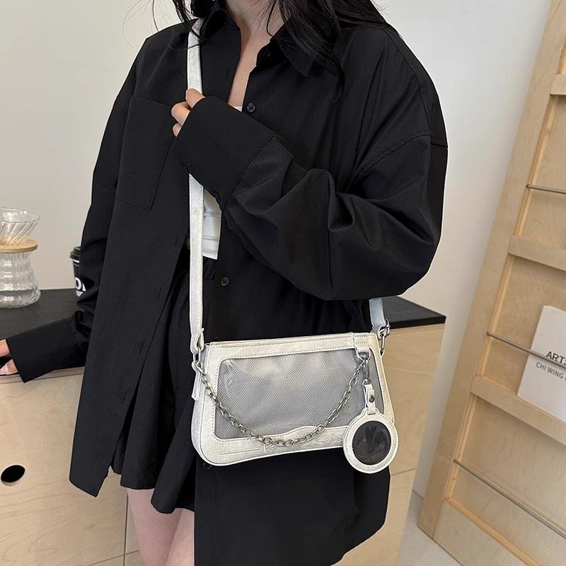 FOUR ONE Borsa a tracolla piccola quadrata trasparente da donna Spicy Wind Pain Sweet Cool Girl Heart_voghion.com