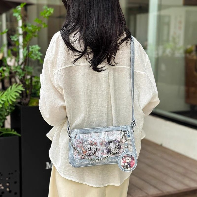 FOUR ONE Borsa a tracolla piccola quadrata trasparente da donna Spicy Wind Pain Sweet Cool Girl Heart_voghion.com