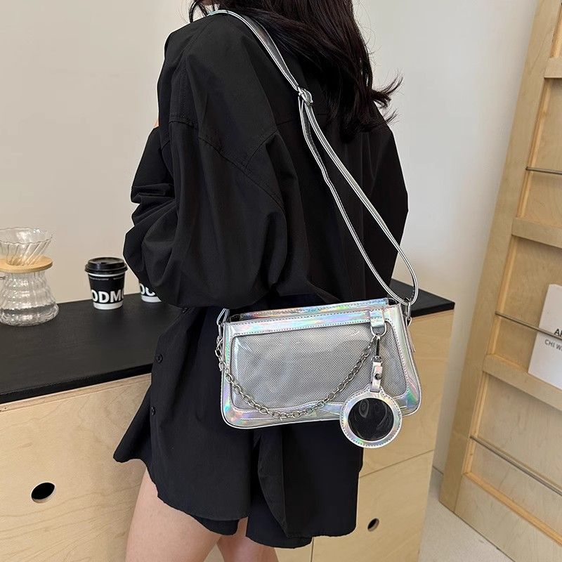 FOUR ONE Borsa a tracolla piccola quadrata trasparente da donna Spicy Wind Pain Sweet Cool Girl Heart_voghion.com