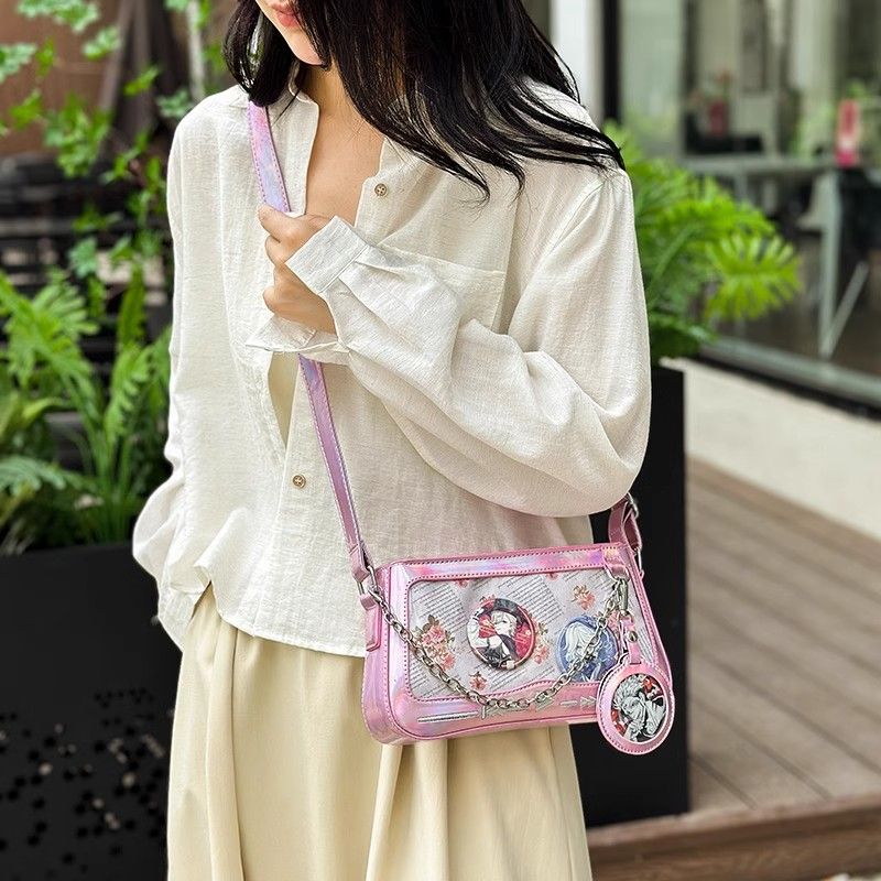 FOUR ONE Borsa a tracolla piccola quadrata trasparente da donna Spicy Wind Pain Sweet Cool Girl Heart_voghion.com
