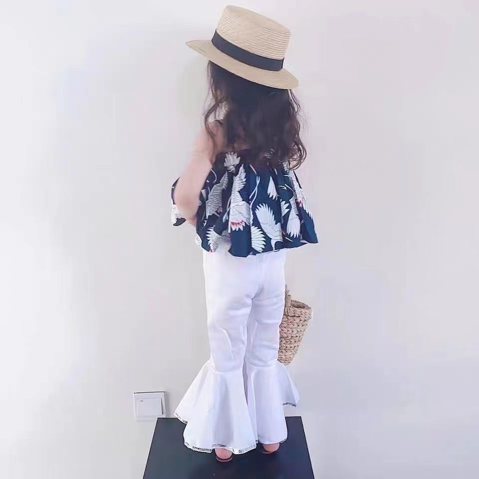Bühnenoutfit für Mädchen mit Schlaghose, Retro-Motorradmode der 80er/90er Jahre für Kinder, Hongkong-Stil_voghion.com