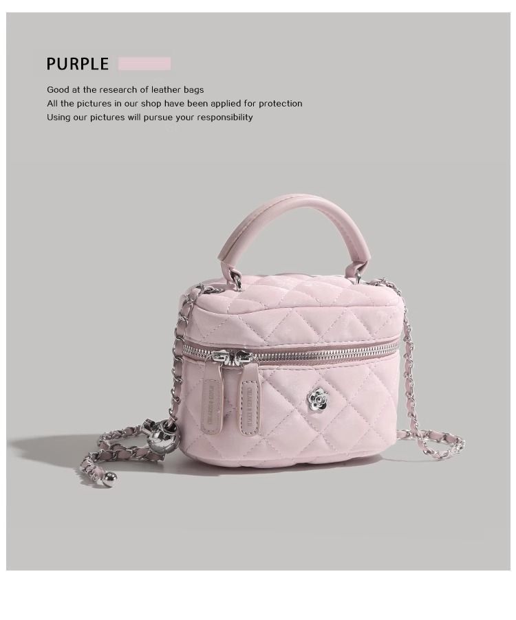 UR Camellia Ling Grid Chain pour femmes 2024 Nouvelle mode Sac à bandoulière simple polyvalent avec boîte à main_voghion.com