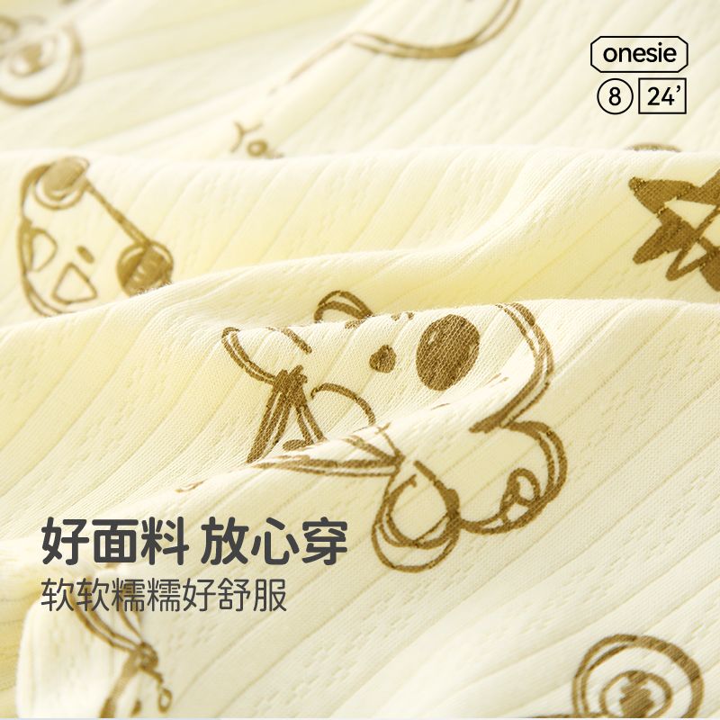 婴儿连体衣宝宝秋季连身哈衣睡衣纯棉满月新生幼儿外穿内搭衣服