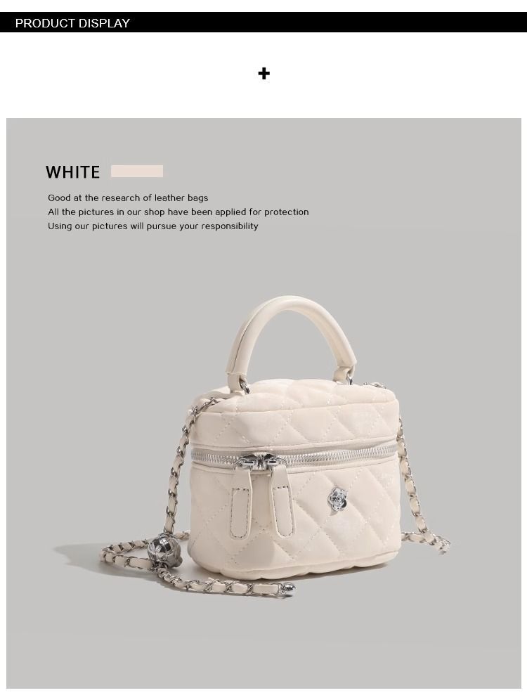 UR Camellia Ling Grid Chain pour femmes 2024 Nouvelle mode Sac à bandoulière simple polyvalent avec boîte à main_voghion.com
