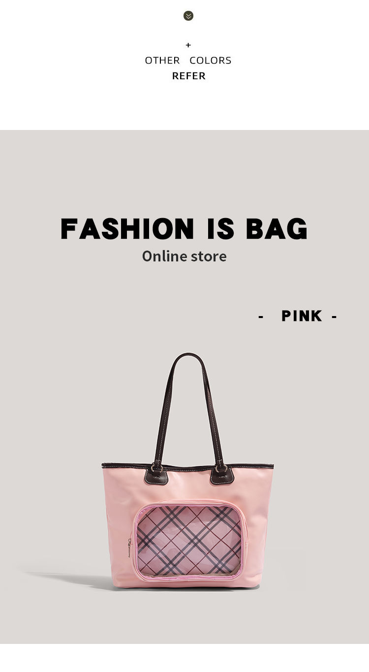 CHARHP&KEJNT borsa tote in stile college con motivo a quadri trasparenti per alleviare il dolore, dolce borsa a tracolla_voghion.com