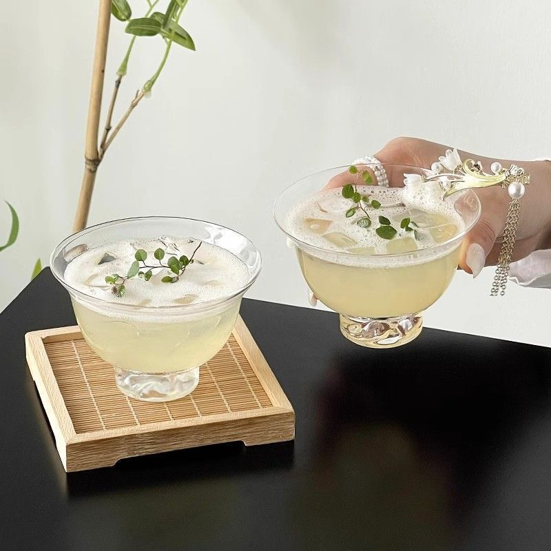 Chinese Mountain Viewing Wine National Style Kung Fu Tea Glass Atmosphere Cocktail High-end Coffee Drink Cup_voghion.com