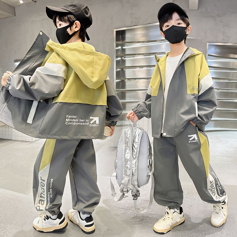 男童套装秋装2024新款儿童洋气帅气男孩春秋韩版中大童运动两件套