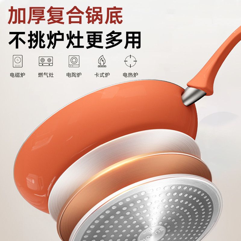 苏泊尔平底锅不粘锅煎锅家用煎饼煎蛋牛排火红电磁炉燃气灶通用 图片 6