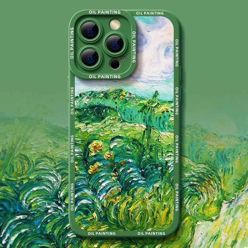 Gu Shanggu 15Promax Pouzdro na telefon Olejomalba č. 1 14 Proti pádu pro iPhone 13 Kompletní balení Barva Stříbrná 12 Měkké 11_voghion.com