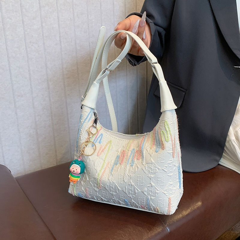 Canvas casual fashionable new style, single shoulder, large capacity, versatile commuting crossbody bag, tote_voghion.com