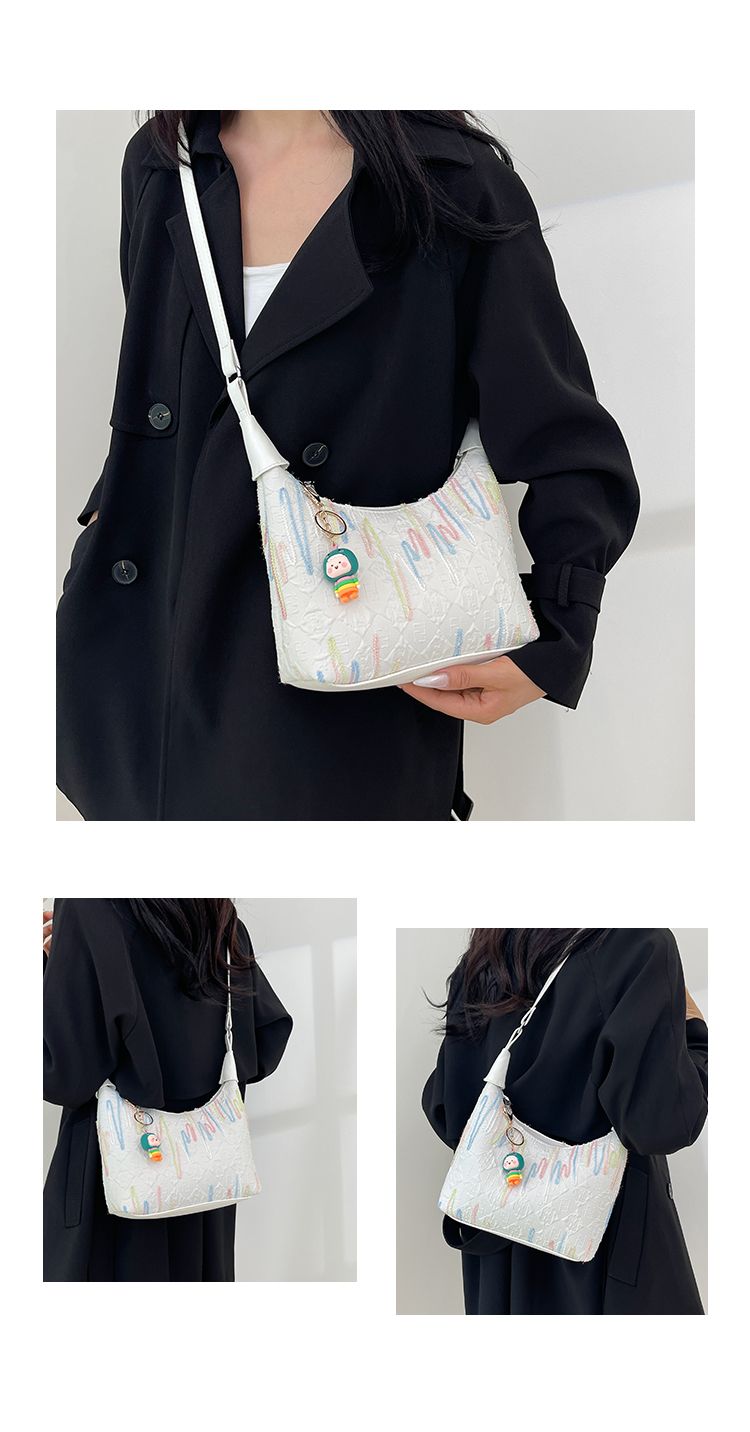Canvas casual fashionable new style, single shoulder, large capacity, versatile commuting crossbody bag, tote_voghion.com